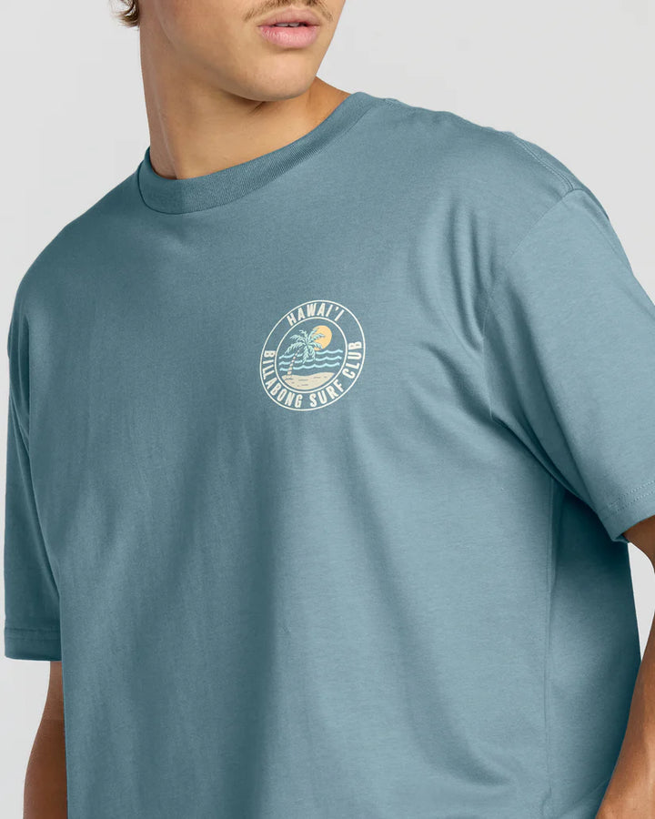 BILLABONG PALM BEACH HI PREMIUM TEE - WASHED BLUE