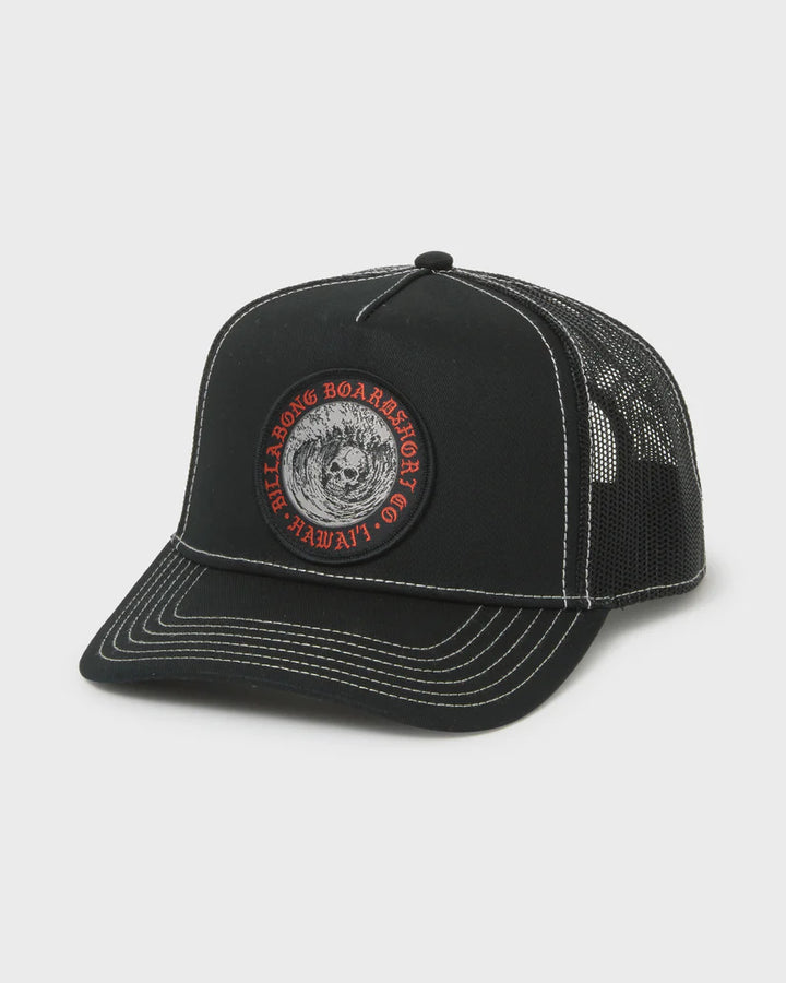 BILLABONG SKULL WAVE HI TRUCKER - BLACK