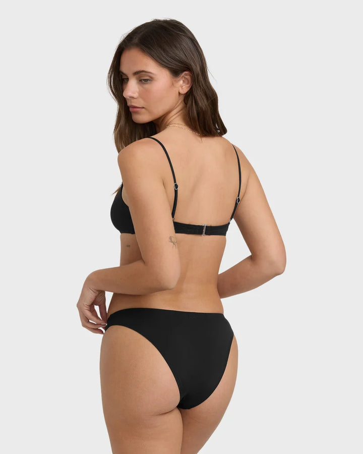 BILLABONG SOL SEARCHER HIKE BIKINI BOTTOM - BLACK PEBBLE