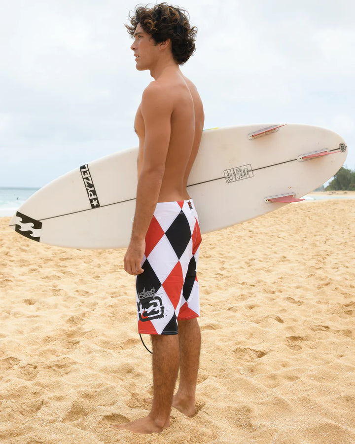 BILLABONG A.I. DIAMONDS PRO BOARDSHORT - TRUE RED (TRR)