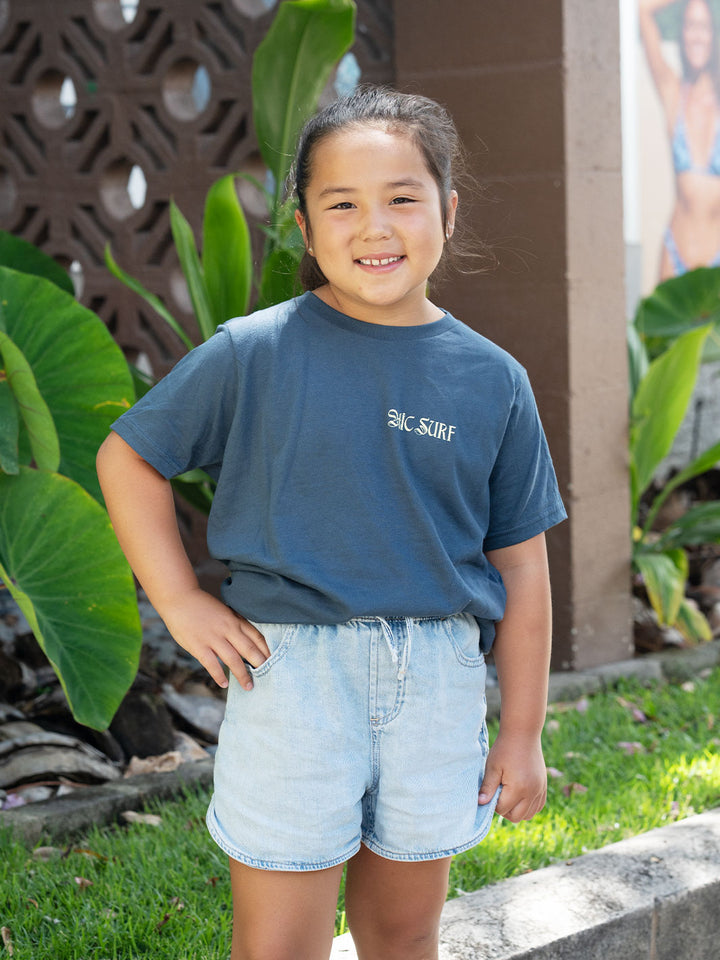 HIC TUBEROSE GIRLS TEE - INDIGO