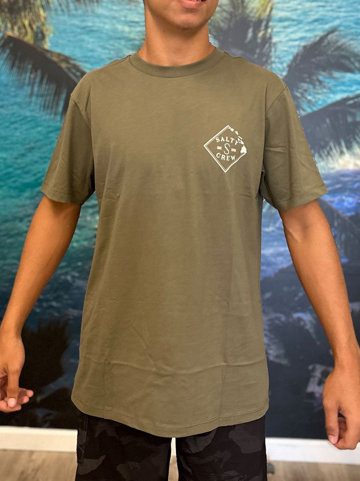 SALTY CREW TIPPET HAWAII TEE - DUSTY OLIVE
