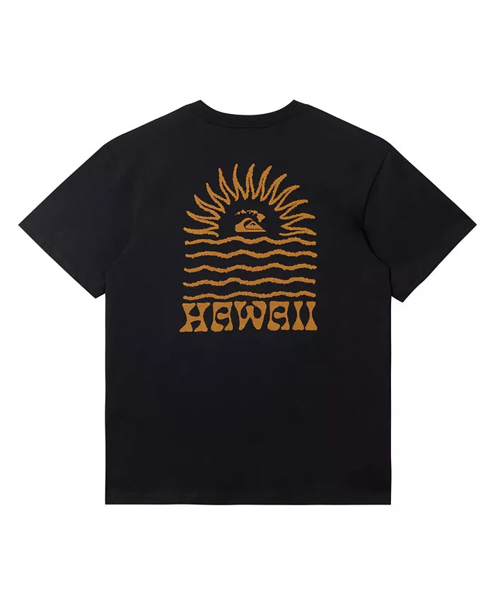 QUIKSILVER HI SWELL LINES TEE - BLACK