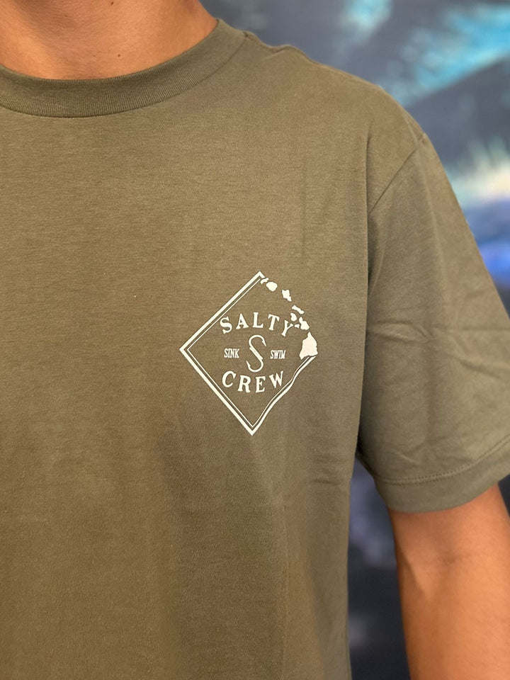 SALTY CREW TIPPET HAWAII TEE - DUSTY OLIVE