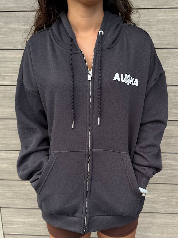 ROXY HIBI EVENING LINEUP WOMENS ZIP HOODIE - KTA – Hawaiian Island