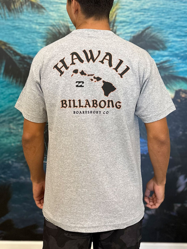 BILLABONG ISLAND CHAIN BASIC TEE - GRAY HEATHER (GYH)