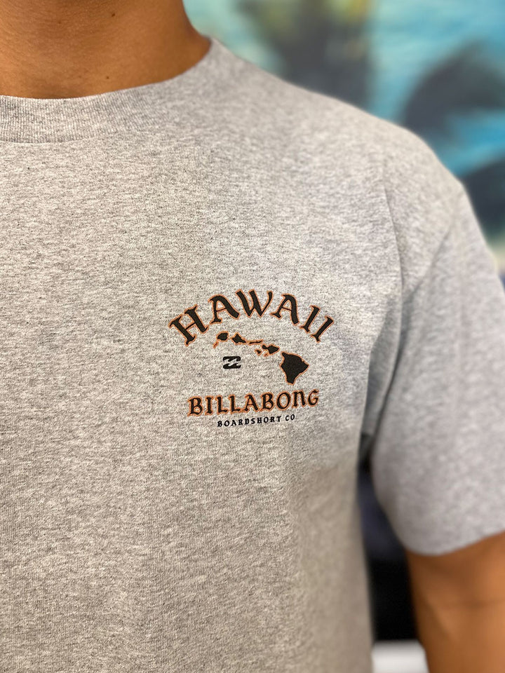 BILLABONG ISLAND CHAIN BASIC TEE - GRAY HEATHER (GYH)