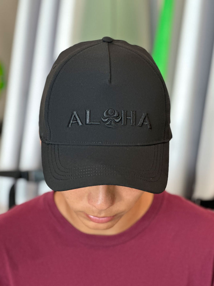 HIC ALOHA FLEX FIT HAT - BLACK