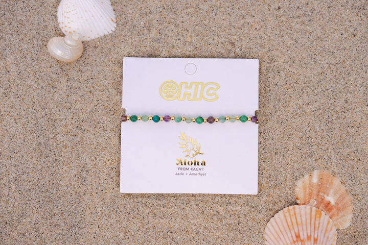 LOTUS & LUNA X HIC 4MM KAUAI HEALING BRACELET*