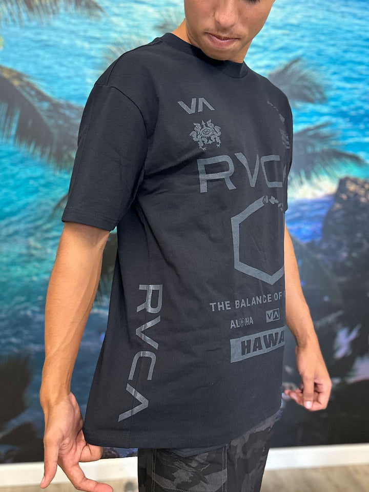 RVCA ALL HAWAII 3.0 TEE - BLACK