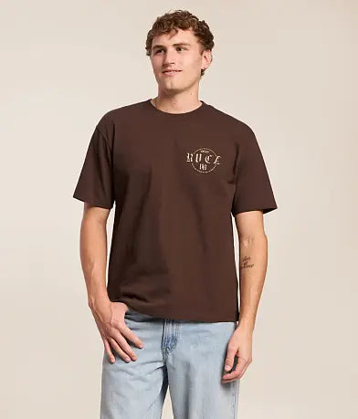 RVCA DARK LINK TEE - MOCHA