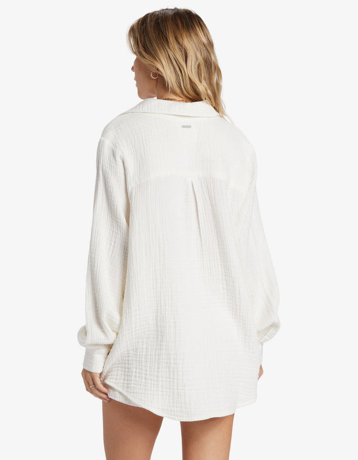 BILLABONG SWELL LONG SLEEVE WOVEN SHIRT - WHITE