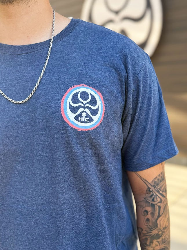 HIC NO WORRIES BRAH BIG BRADDAH TEE - NAVY HEATHER