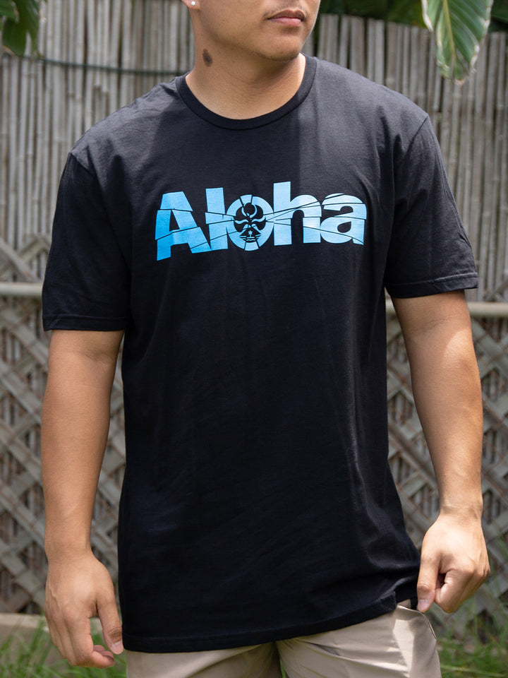 HIC ALOHA SHATTER TEE - BLACK