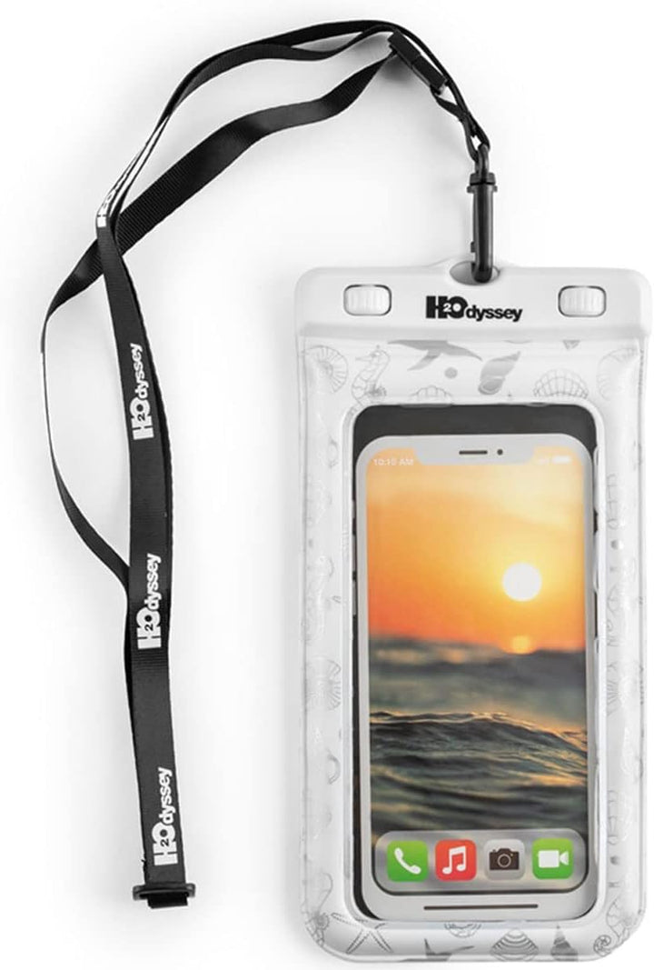 H2ODYSSEY FLOATING PHONE POUCH - WHITE/SHELLS