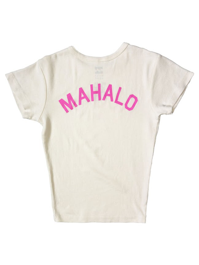 BILLABONG EASY STREET GODDESS ALOHA/MAHALO WOMENS TEE - WHITE