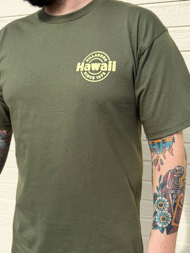 BILLABONG KEYHOLE HI TEE - MILITARY
