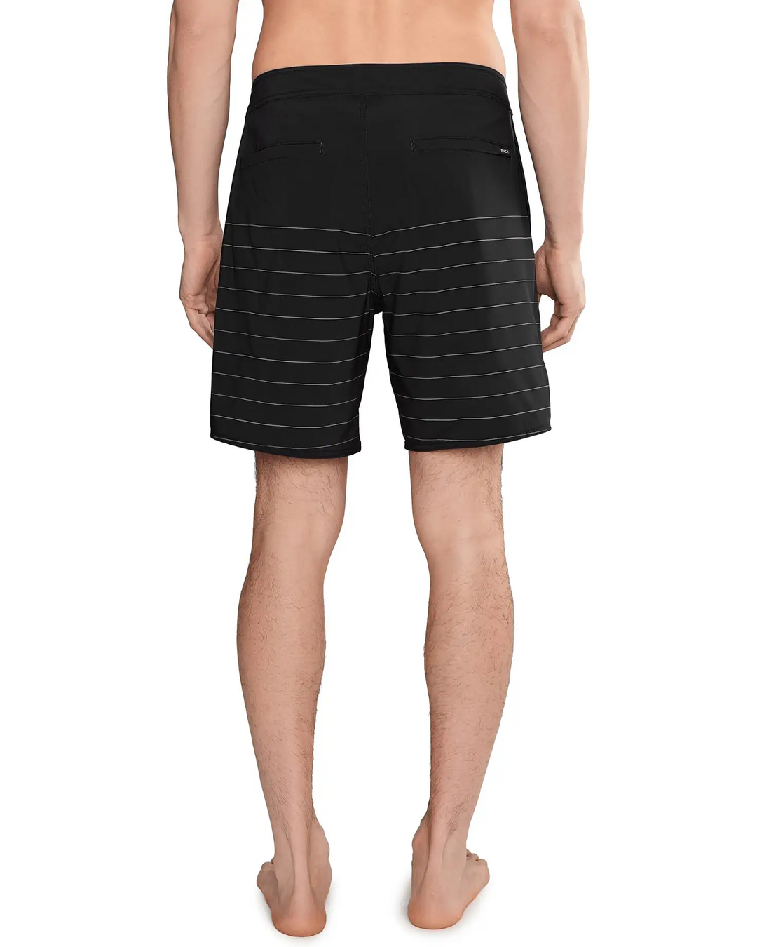 RVCA STEADY STRIPE BOARDSHORT - BLACK