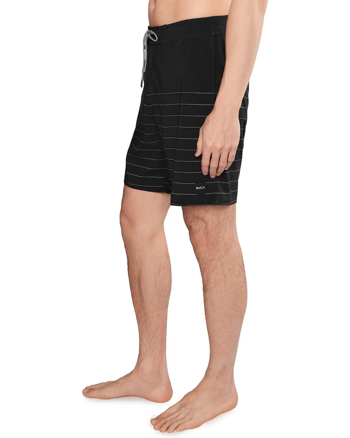 RVCA STEADY STRIPE BOARDSHORT - BLACK