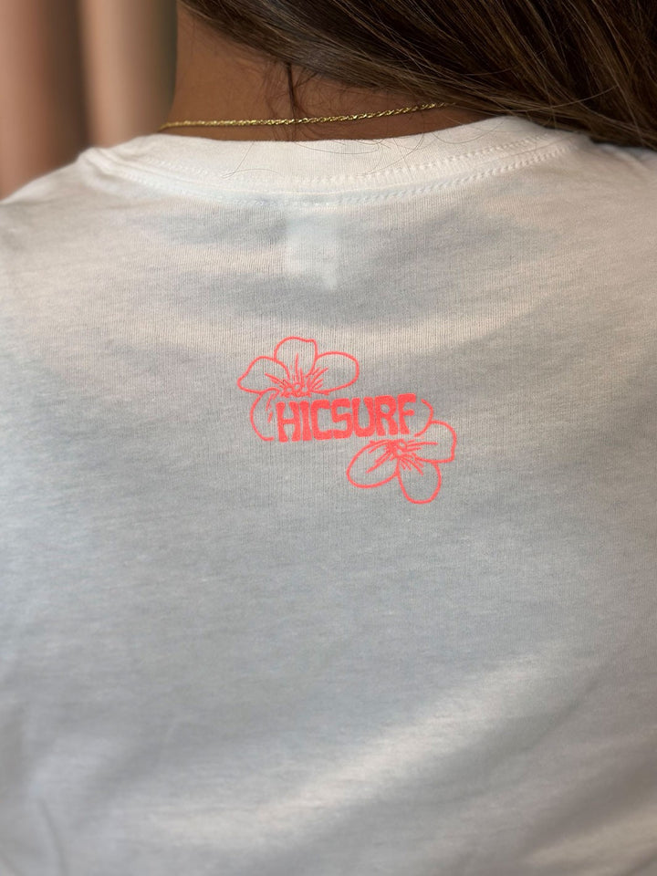 HIC HAWAII BLOOM BOYFRIEND WOMENS TEE - WHITE