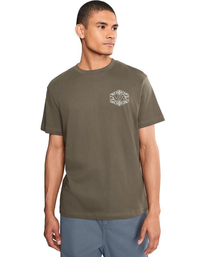 RVCA HEX FILIGRE TEE - FATIGUE (FAT)