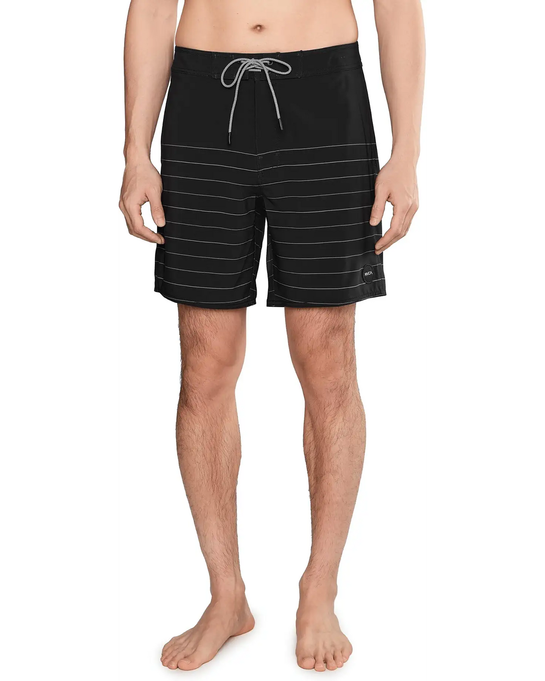RVCA STEADY STRIPE BOARDSHORT - BLACK