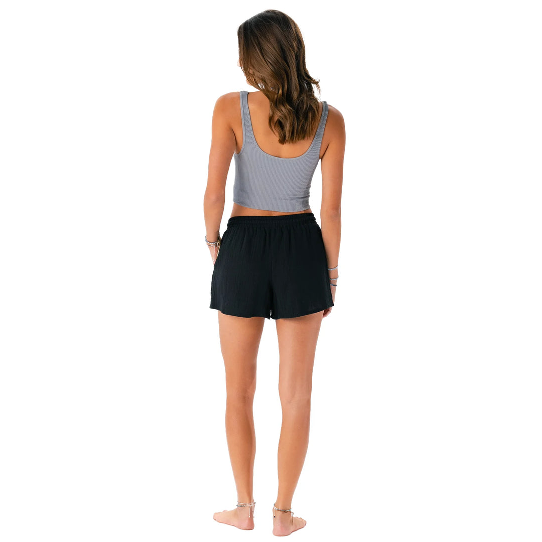 LOTUS AND LUNA X HIC HIC CABANA SHORT - BLACK