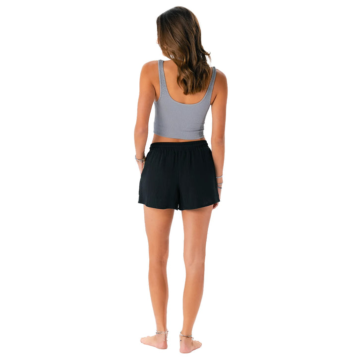 LOTUS AND LUNA X HIC HIC CABANA SHORT - BLACK