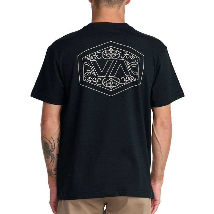 RVCA HEX FILIGRE TEE - BLACK