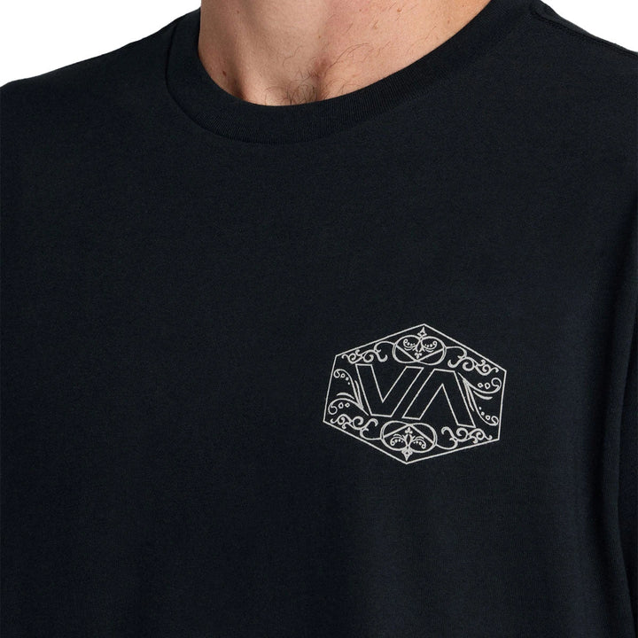 RVCA HEX FILIGRE TEE - BLACK