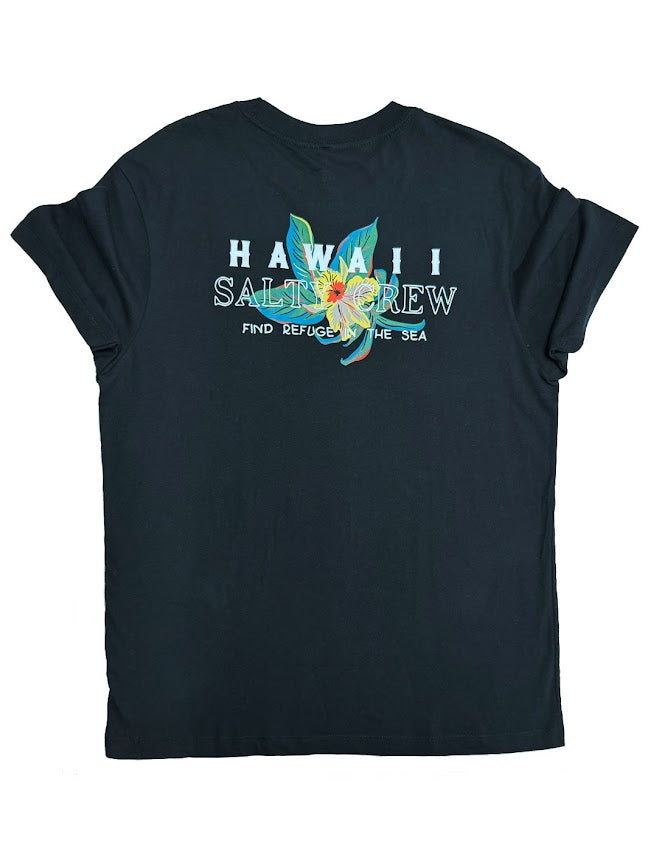 SALTY CREW HI FLORAL TEE - BLACK