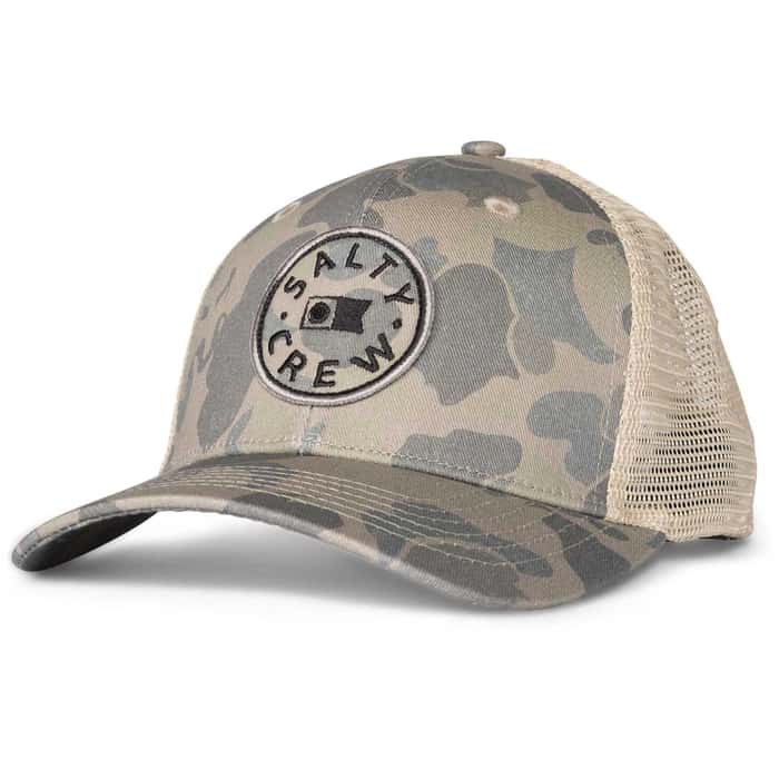 SALTY CREW WATERMARK RETRO TRUCKER - SAND CAMO