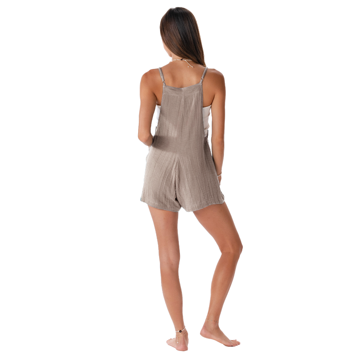 LOTUS AND LUNA X HIC ROMPER - STONE