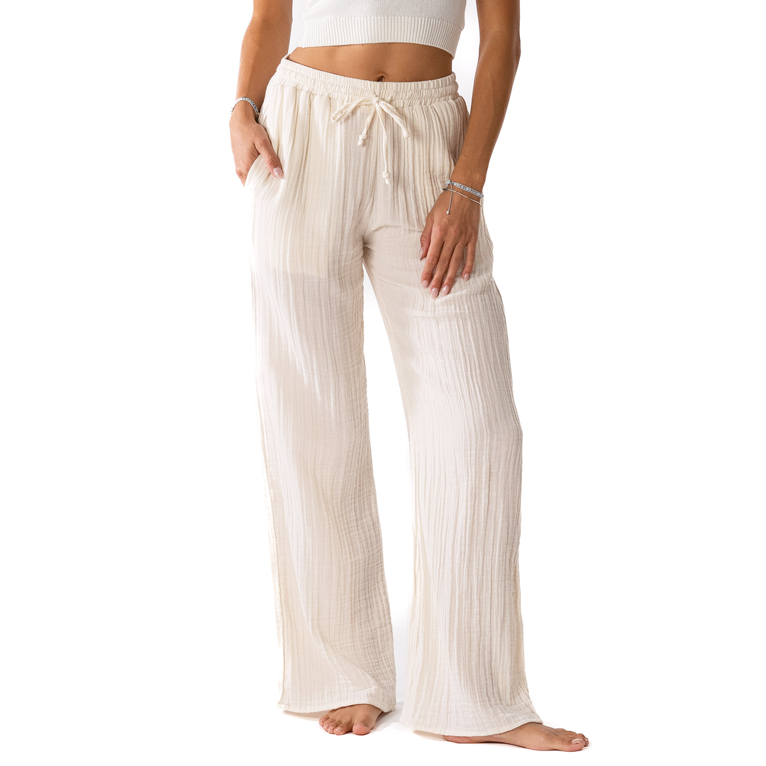 LOTUS AND LUNA X HIC CABANA PANT - CREAM – Hawaiian Island Creations LOTUS AND LUNA X HIC CABANA PANT - CREAM – Hawaiian Island Creations