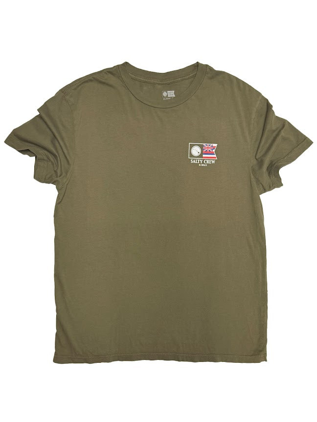 SALTY CREW FLAGSHIP HAWAII TEE - DUSTY OLIVE