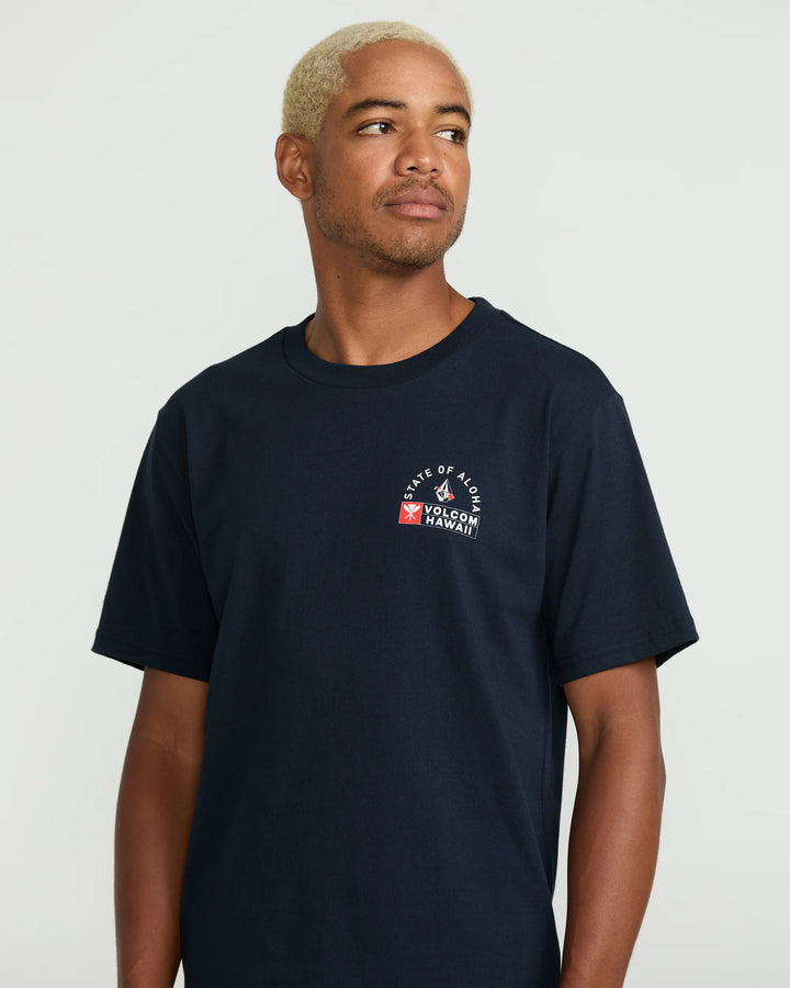 VOLCOM LATTITUDE TEE - NAVY BLUE