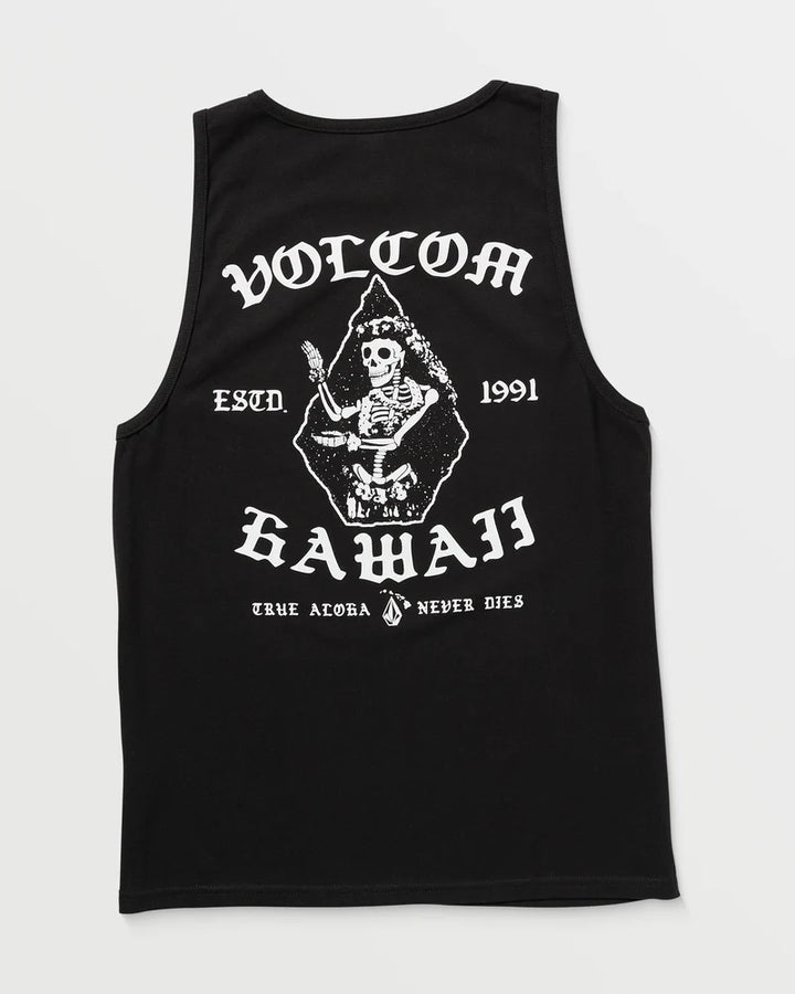 VOLCOM ALOHA NEVER DIES TANK TOP- BLACK