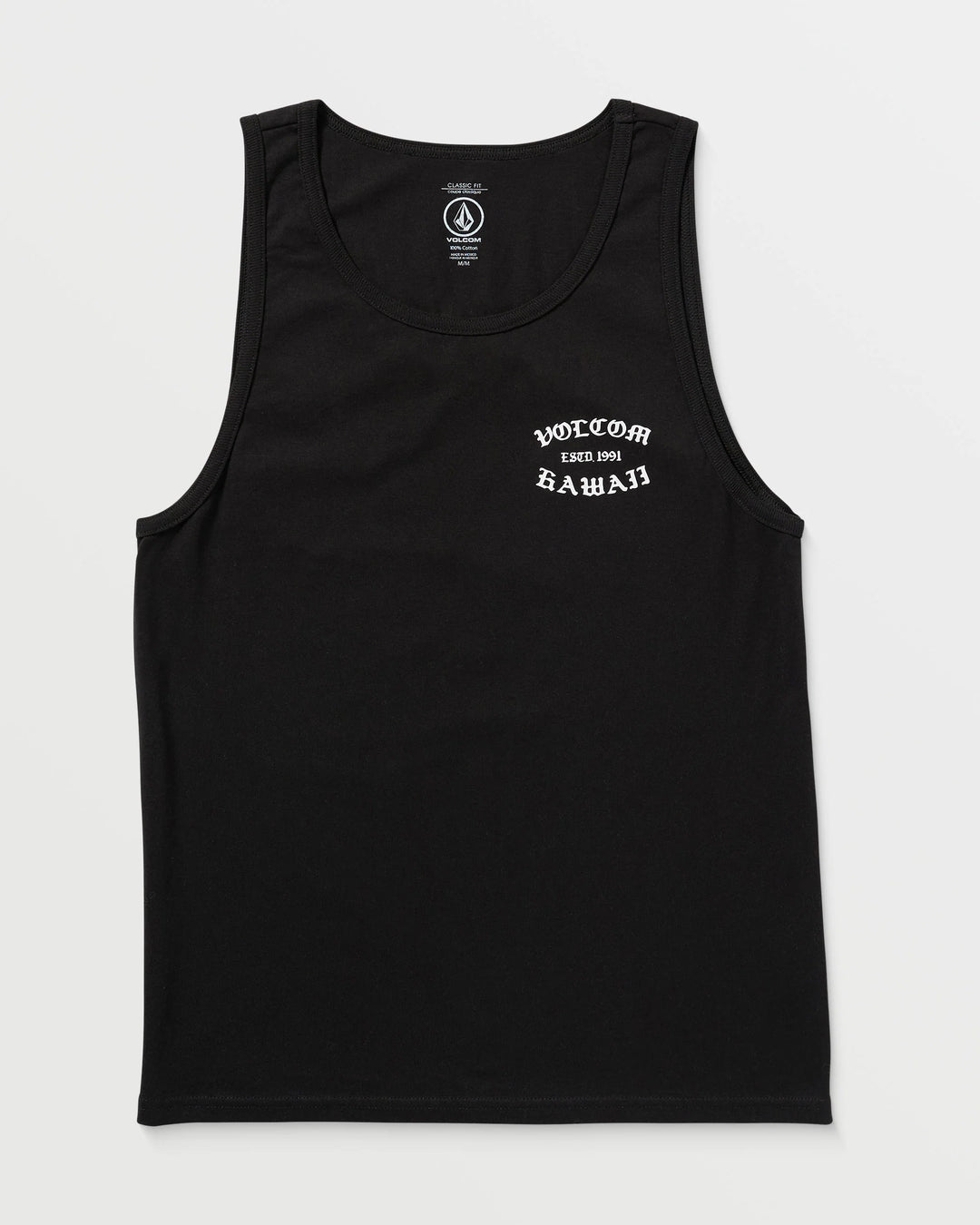 VOLCOM ALOHA NEVER DIES TANK TOP- BLACK