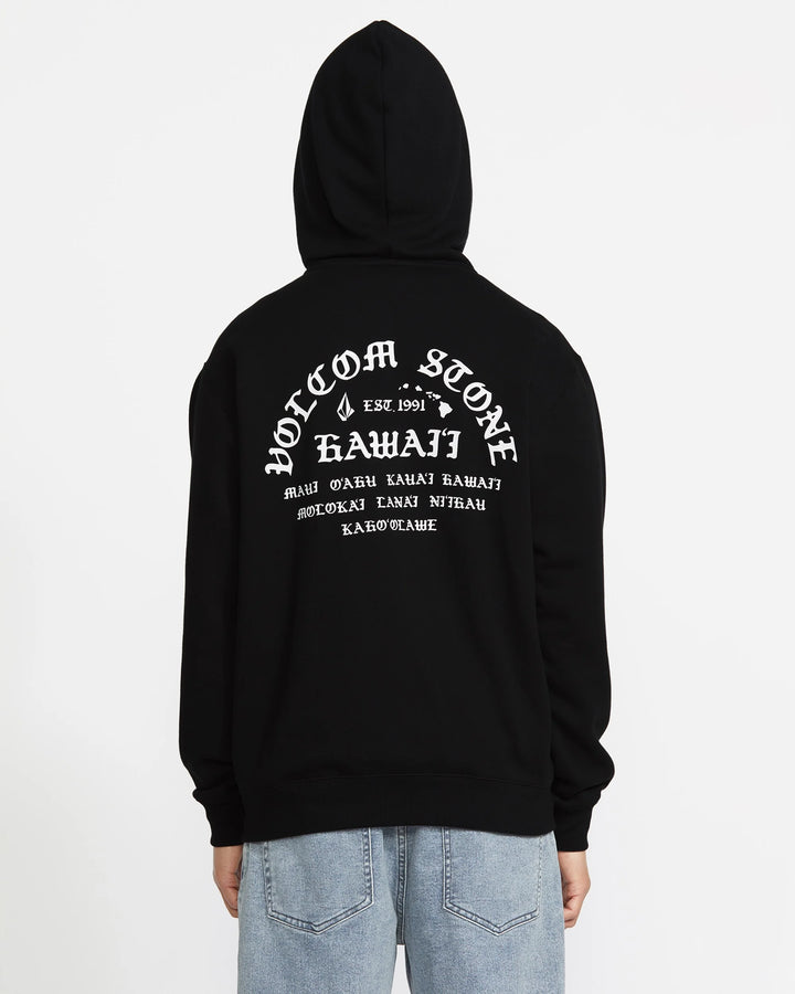VOLCOM LINEAGE ZIP FLEECE HOODIE - BLACK