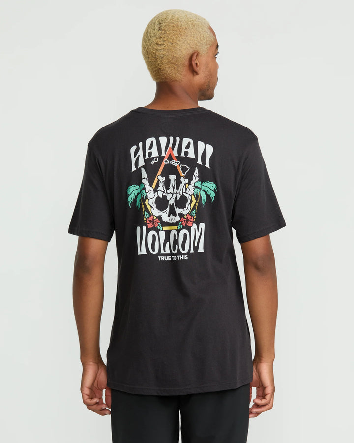 VOLCOM HANGZ TEE - WASHED BLACK HEATHER (WBH)