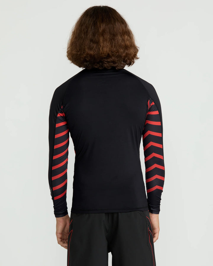 VOLCOM SURF VITALS J ROBINSON SURF SHIRT - BLACK/RED