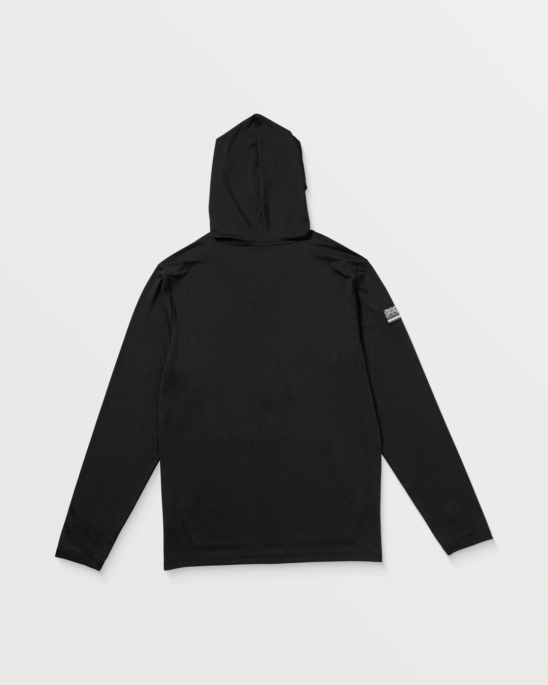VOLCOM HI LOOSE LONG SLEEVE HOODED ZIP SURF SHIRT - BLACK