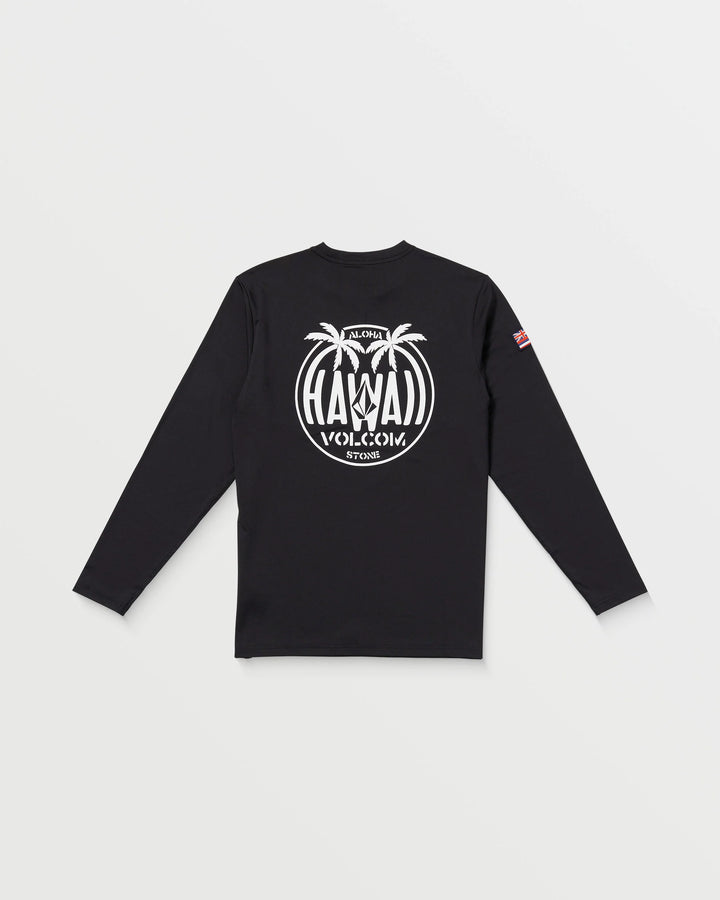 VOLCOM HI LOOSE LONG SLEEVE SURF SHIRT - BLACK