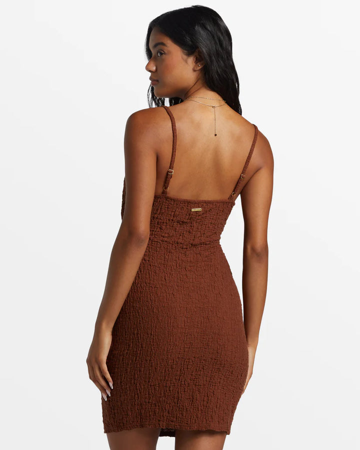 BILLABONG FLOWER HOUR DRESS - BROWN