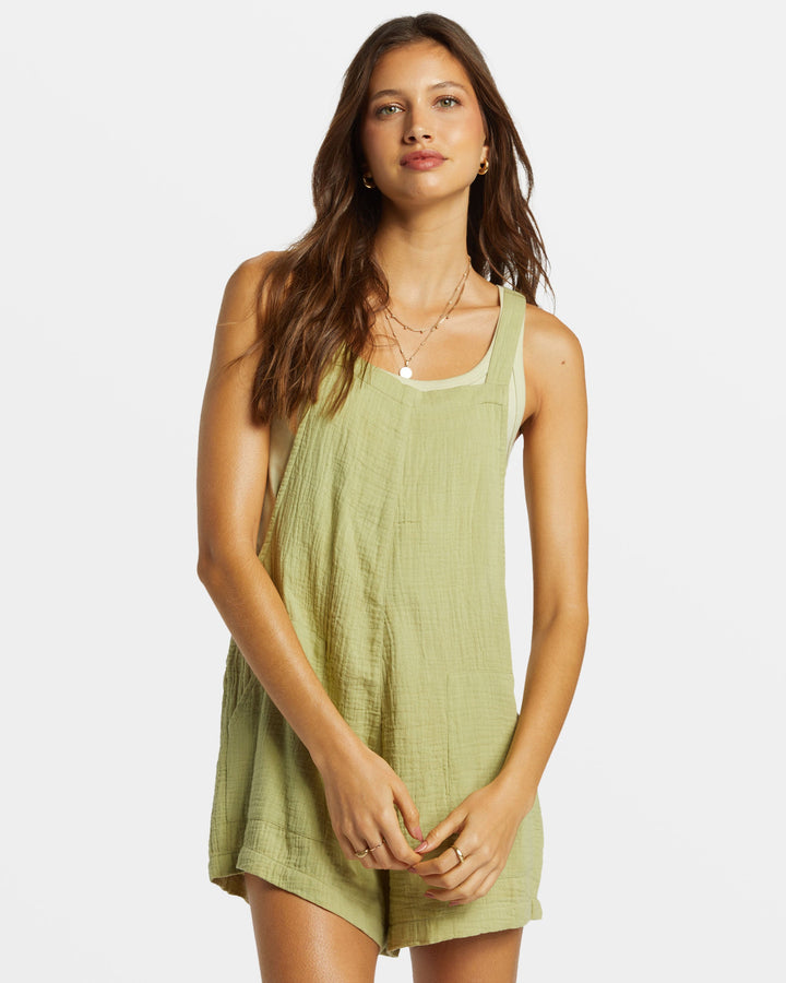 BILLABONG BEACH CRUSH OVERALL - AVOCADO GREEN