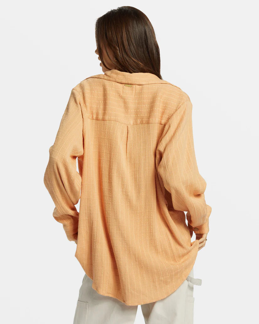 BILLABONG SWELL WOMENS BLOUSE - BAKED CLAY ORANGE