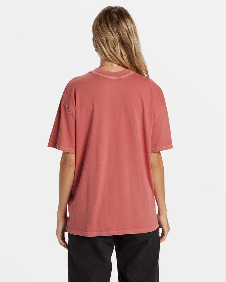 BILLABONG DREAMING OF PARADISE WOMENS TEE - RED CLAY