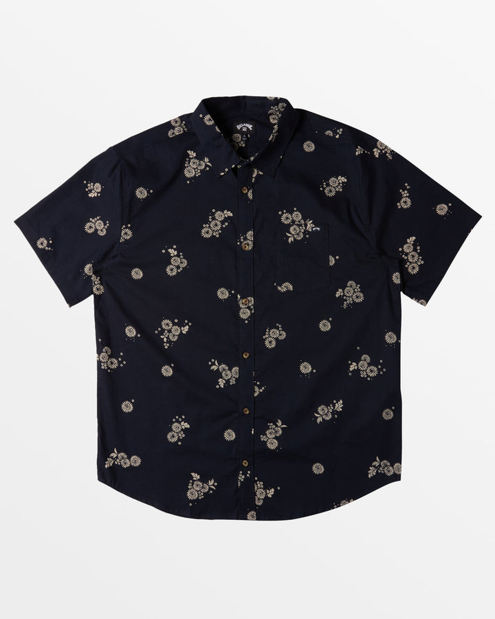 BILLABONG SUNDAYS MINI BUTTON DOWN WOVEN SHIRT - MIDNIGHT