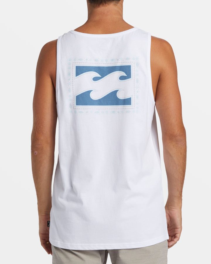 BILLABONG CRAYON WAVE TANK TOP - WHITE