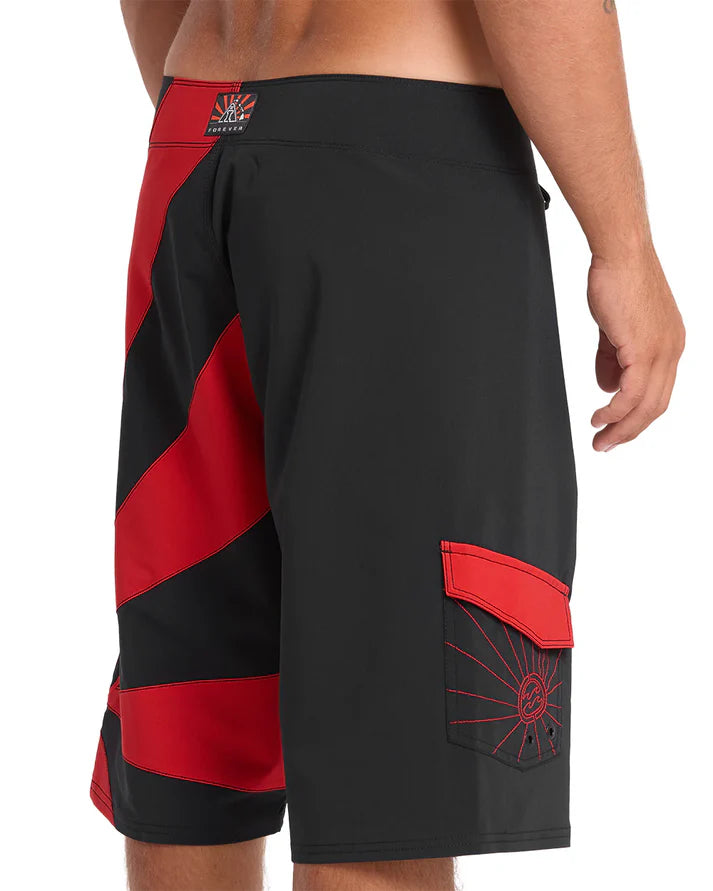BILLABONG A.I. RISING SUN PRO BOARDSHORT - BLACK/RED (BLR)